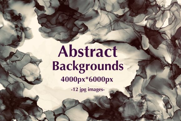 12 Dark Alcohol Ink Backgrounds.