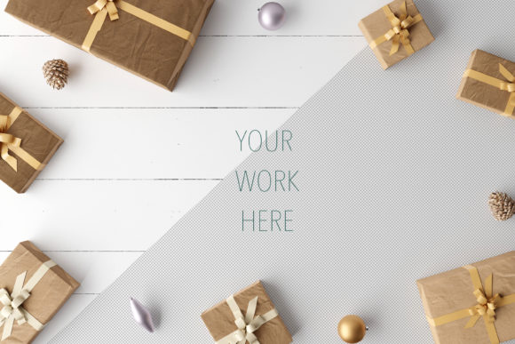 Christmas and Holiday Background Mockup for Branding and Marketing Visuals