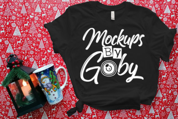 Christmas Mockups Black T-shirt: Festive Flair for Local Business Branding