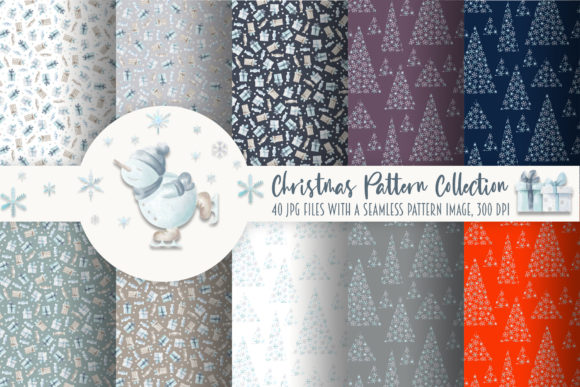 Christmas Pattern Collection: Festive Flair for Local Business Branding
