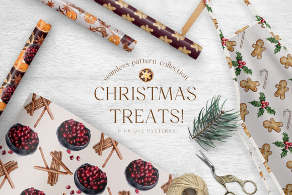 Christmas Treats Digital Paper Pattern Review