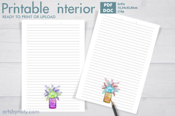 Flowers in a Jar Printable KDP Journal for Kdp Interiors: A Designer’s Real-Use Review