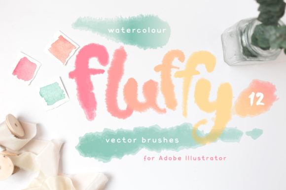 Fluffy Brushes for Illustrator: Soft Touch for Craft Designs