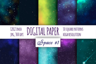 Galaxy Digital Paper: A Cosmic Touch for Embroidery Projects