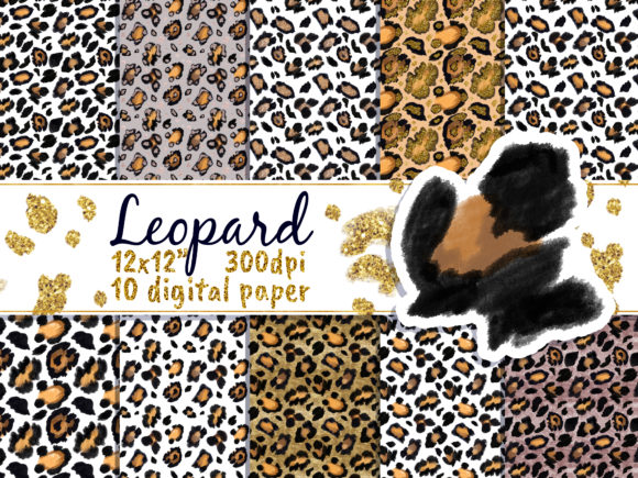 h1Leopard Gold Digital Paper Pack for Creative Sellers and Patterns Lovers/h1