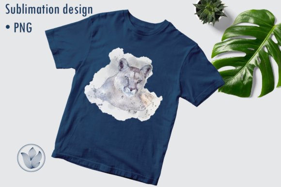 Mountain Lion Sublimation PNG for Craft-Focused Content Publishing