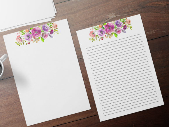 Purple Floral Stationary: A Versatile Print Template for Small Business Branding