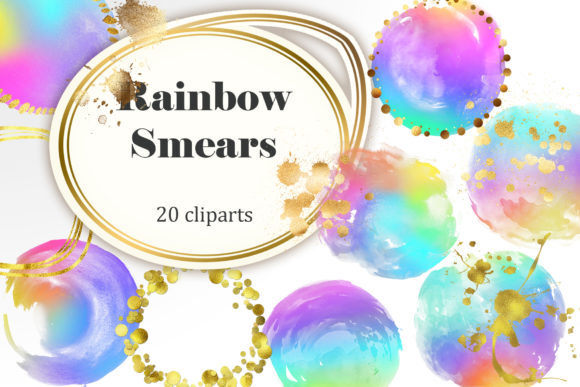 Rainbow Smears Brushes for Expressive Branding