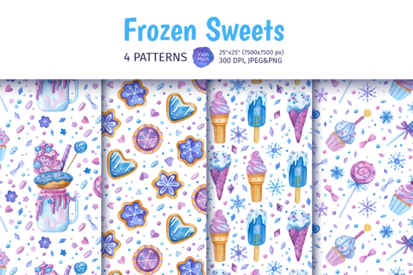 Seamless Patterns with Sweets, Bakery: A Sweet Spot for Visual Content Publishers